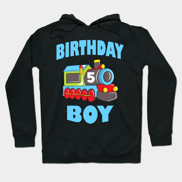 Kids Boys 5th Birthday Kids 5 Years Old Hoodie by Manonee